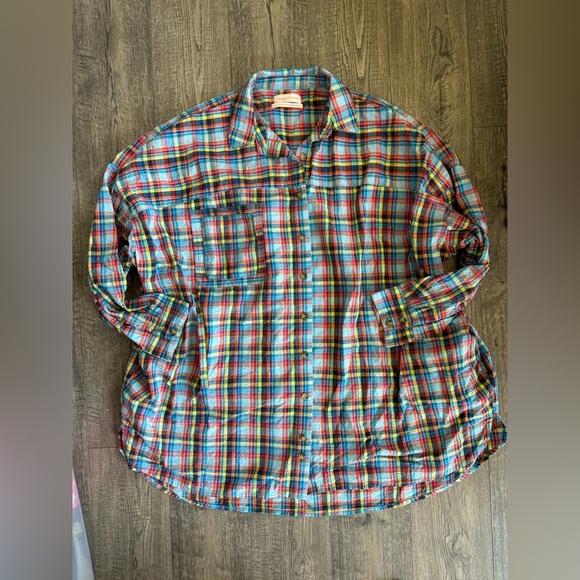 Urban Outfitters Bryce Checkered Button Down- Small - Picture 2 of 4